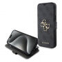 Etui z klapką Guess 4G Metal Logo na iPhone 15 Plus - szare