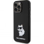 Etui silikonowe Karl Lagerfeld Choupette NFT na iPhone 15 Pro Max - czarny