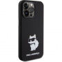 Etui silikonowe Karl Lagerfeld Choupette NFT na iPhone 15 Pro Max - czarny