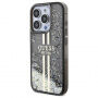 Etui Guess Liquid Glitter Gold Stripe na iPhone 15 Pro Max - szary