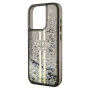 Etui Guess Liquid Glitter Gold Stripe na iPhone 15 Pro Max - szary