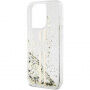 Etui Guess Liquid Glitter Gold Stripe na iPhone 14 Pro Max - przezroczysty