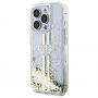 Etui Guess Liquid Glitter Gold Stripe na iPhone 15 Pro Max - przezroczysty