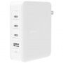 4-portowa ładowarka PD 140W BELKIN BoostCharge Pro - 3x USB-C / USB-A z adapterami UK, EU, US dla iPhone / iPada / MacBooka - biała