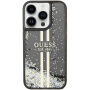 Etui Guess Liquid Glitter Gold Stripe na iPhone 15 Pro Max - szary