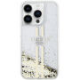 Etui Guess Liquid Glitter Gold Stripe na iPhone 15 Pro Max - przezroczysty
