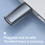 Adapter do ładowania i transmisji danych USB-A / USB-C female - srebrny