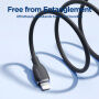 Silikonowy kabel do transmisji danych i szybkiego ładowania JOYROOM SA29-AL3 USB-A / Lightning do iPhone / iPad / iPod / AirPods - 1,2 m - czarny