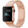 Pasek ze stali nierdzewnej luksusowy na Apple Watch 41 mm / 40 mm / 38 mm - różowo-złoty