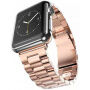 Pasek ze stali nierdzewnej luksusowy do Apple Watch 41 mm / 40 mm / 38 mm - różowo-złoty