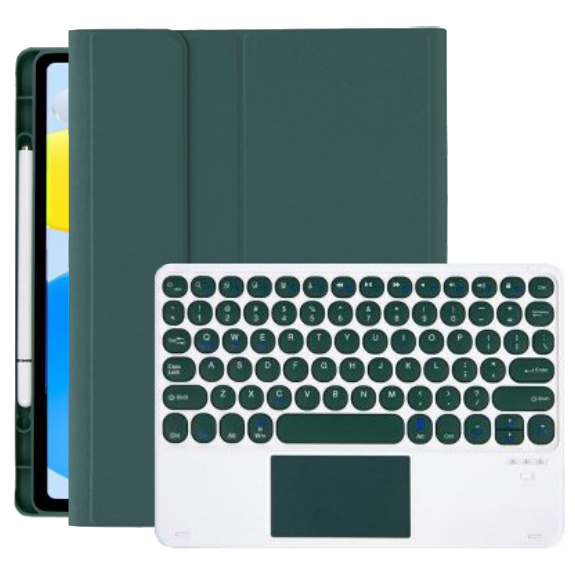 Etui z klawiaturą z okrągłymi klawiszami, touchpadem i