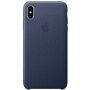 Oryginalny Apple pokrowiec skórzany do iPhone XS Max - granatowy