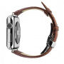 QIALINO skórzany pasek w stylu business do Apple Watch Ultra 49mm / 46mm / 45mm / 44mm / 42mm - brązowe
