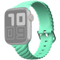Przeplatany silikonowy pasek do Apple Watch Ultra 49mm / 46mm / 45mm / 44mm / 42mm - mentolowa zieleń