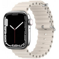Silikonowy pasek oceaniczny dla Apple Watch 42mm / 41mm / 40mm / 38mm - beżowe