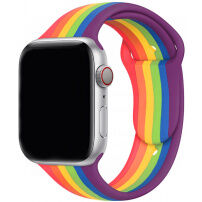 Pasek silikonowy dla Apple Watch Ultra 49mm / 46mm / 45mm / 44mm / 42mm - tęcza