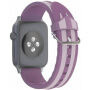 Pasek silikonowy z prążkami dla Apple Watch 42mm / 41mm / 40mm / 38mm - fioletowy