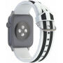 Pasek silikonowy z prążkami dla Apple Watch Ultra 49mm / 46mm / 45mm / 44mm / 42mm - czarno-biały