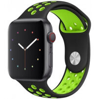 Silikonowy pasek do Apple Watch 42mm / 41mm / 40mm / 38mm - czarny-zielony