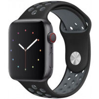 Silikonowy pasek do Apple Watch Ultra 49mm / 46mm / 45mm / 44mm / 42mm - czarny-szary