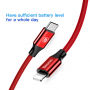 BASEUS kabel lightning / USB-C do iPhone - 2 m - czerwony