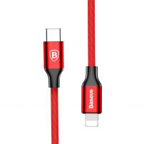 BASEUS kabel lightning / USB-C do iPhone - 2 m - czerwony