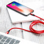 BASEUS kabel lightning / USB-C do iPhone - 2 m - czerwony