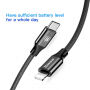 BASEUS kabel lightning / USB-C do iPhone - 2 m - czarny