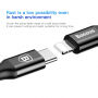 BASEUS kabel lightning / USB-C do iPhone - 2 m - czarny