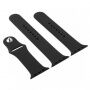 Silikonowy pasek z krótszą i dłuższą sprzączką do Apple Watch Ultra 49mm / 46mm / 45mm / 44mm / 42mm - czarny