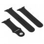 Silikonowy pasek z krótszą i dłuższą sprzączką do Apple Watch Ultra 49mm / 46mm / 45mm / 44mm / 42mm - czarny