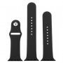 Silikonowy pasek z krótszą i dłuższą sprzączką do Apple Watch Ultra 49mm / 46mm / 45mm / 44mm / 42mm - czarny