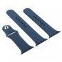 Silikonowy pasek z krótszą i dłuższą sprzączką do Apple Watch Ultra 49mm / 46mm / 45mm / 44mm / 42mm - ciemnoniebieski
