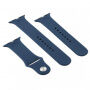Silikonowy pasek z krótszą i dłuższą sprzączką do Apple Watch Ultra 49mm / 46mm / 45mm / 44mm / 42mm - ciemnoniebieski