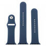 Silikonowy pasek z krótszą i dłuższą sprzączką do Apple Watch Ultra 49mm / 46mm / 45mm / 44mm / 42mm - ciemnoniebieski