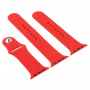 Silikonowy pasek z krótszą i dłuższą sprzączką do Apple Watch Ultra 49mm / 46mm / 45mm / 44mm / 42mm - czerwony
