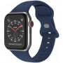 Silikonowy pasek z klamrą motylkową dla Apple Watch Ultra 49mm / 46mm / 45mm / 44mm / 42mm - ciemnoniebieski