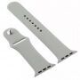 Silikonowy pasek z obudową ze szkła hartowanego dla Apple Watch 38mm - szary