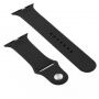 Silikonowy pasek z obudową ze szkła hartowanego dla Apple Watch 42mm - czarny