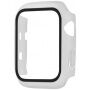 Silikonowy pasek z obudową ze szkła hartowanego dla Apple Watch 42mm - biały