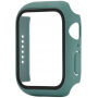 Silikonowy pasek z obudową ze szkła hartowanego dla Apple Watch 41mm / 40mm - naftowy