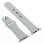 Silikonowy pasek z obudową ze szkła hartowanego dla Apple Watch 45mm / 44mm - jasnoszare