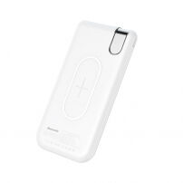 BASEUS power bank 10000mAh z ładowaniem bezprzewodowym - biały