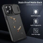Etui matowe z przesuwaną osłoną aparatu fotograficznego na iPhone 12 Pro Max - różowy