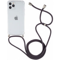 Etui przezroczyste ze smyczą na iPhone 11Pro Max - szary
