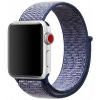 Pasek nylonowy z zapięciem na rzep do Apple Watch 42mm / 41mm / 40mm / 38mm - ciemnoniebieski