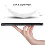 Etui ze skóry PU z miejscem na rysik Apple Pencil i funkcją uśpienia do iPada Air 11/2024 - czarne