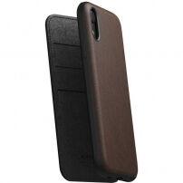 Nomad Folio Leather case pokrowiec do Apple iPhone XR - brązowy