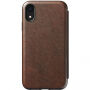 Nomad Folio Leather case pokrowiec do Apple iPhone XR - brązowy