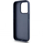 Etui DKNY Repeat Pattern Tonal Stripe do iPhone’a 15 Pro - ciemnoniebieski